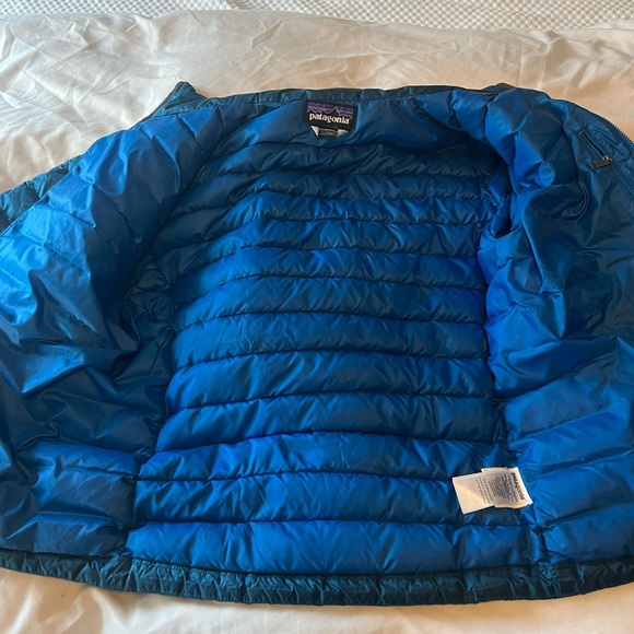 Men's Patagonia Goose Down Insulated Navy Blue Jacket Size Medium M - Picture 3 of 7